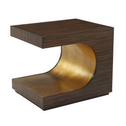 John Richard Groove Side Table - Gold