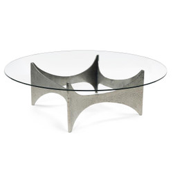 John Richard Arc Nickel Cocktail Table