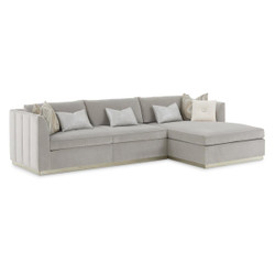 John Richard Paris Chaise Sectional R-Sofa - Sintra Stone