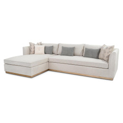 John Richard Paris Chaise Sectional L-Sofa - Naima Linen