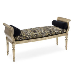 John Richard George Iii Bench - Silver Leaf Finish