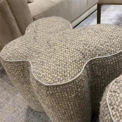 John Richard Mariposa Small Ottoman - Neutral John Richard Mariposa Small Ottoman - Neutral