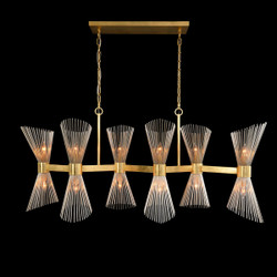 John Richard Bonheur Twelve-Light Horizontal Chandelier John Richard Bonheur Twelve-Light Horizontal Chandelier