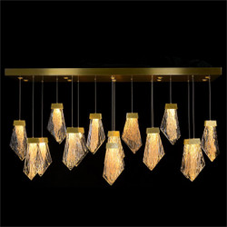 John Richard Lux Twenty-Seven-Light Horizontal Chandelier - Brass