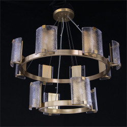 John Richard Claritas Twelve-Light Two-Tier Chandelier - Brass