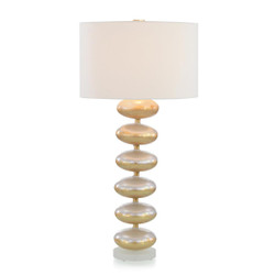 John Richard Pearlized Glass Orb Table Lamp