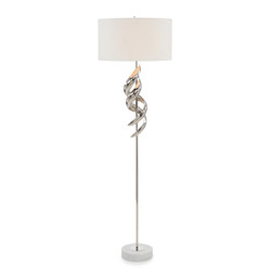 John Richard Nickel Sinuous Floor Lamp