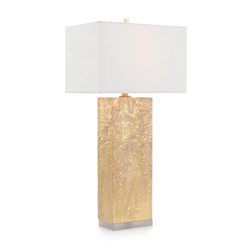 John Richard Washed Gold Column Table Lamp