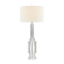 John Richard Stepped Deco Crystal Lamp