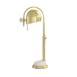 John Richard Industrial Modern Table Lamp - Brass