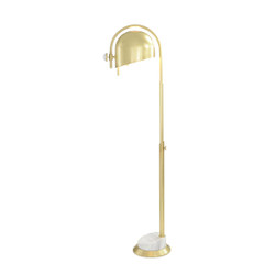 John Richard Industrial Modern Floor Lamp - Brass