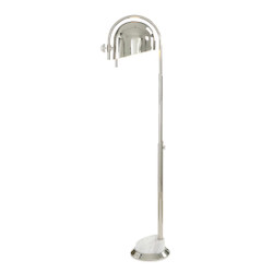 John Richard Industrial Modern Floor Lamp - Nickel