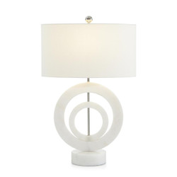 John Richard White Marble Rings Table Lamp