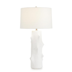 John Richard White Ceramic Sculpted Table Lamp