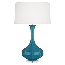 Pike Table Lamp - Lucite - Peacock