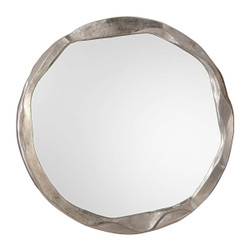 John Richard Round Ruga Mirror - Large Nickel
