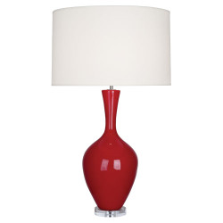 Audrey Table Lamp - Ruby Red