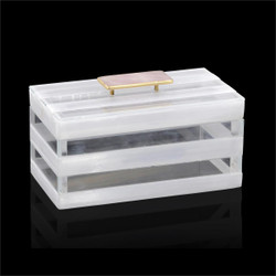 John Richard Selenite And Glass Box