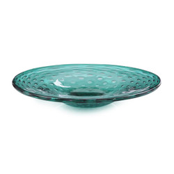 John Richard Handblown Teal Glass Bowl