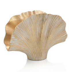 John Richard Gold Ginkgo Leaf Vase I