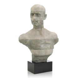 John Richard Two-Tone Gray Bust Sculpture