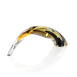 John Richard Handblown Black And Amber Arch Sculpture Ii