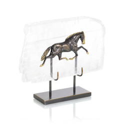 John Richard Horse In Selenite Sculpture I