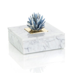 John Richard Cyanite Starburst And Marble Box