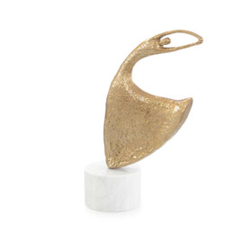 John Richard Windswept Waltz Sculpture On Marble - Gold