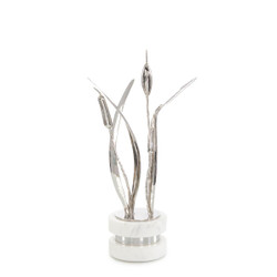 John Richard Cattails Sculpture On Marble - Small