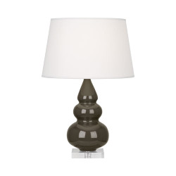 Small Triple Gourd Accent Table Lamp - Brown Tea