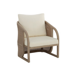 Sunpan Palermo Lounge Chair - Drift Brown - Stinson Cream