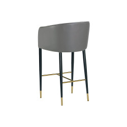 Sunpan Asher Barstool - Flint Grey / Napa Taupe