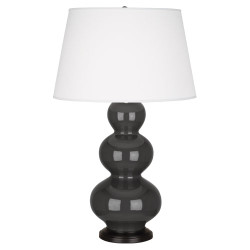 Triple Gourd Table Lamp - Deep Patina Bronze - Ash Triple Gourd Table Lamp - Deep Patina Bronze - Ash