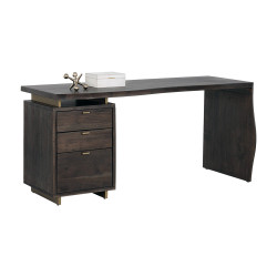 Sunpan Lewis Desk - Dark Brown