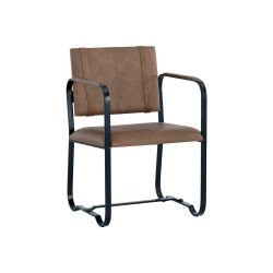 Sunpan Garrett Office Chair - Cognac Leather