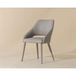 Sunpan Galen Dining Chair - Linea Light Grey Leather