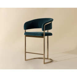 Sunpan Marris Counter Stool - Gold - Danny Teal