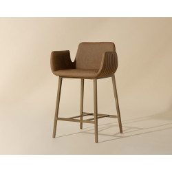 Sunpan Lucano Counter Stool - Milliken Cognac