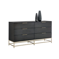 Sunpan Rebel Dresser - Small - Gold - Charcoal Grey