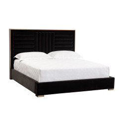 Sunpan Mabel Bed - King - Abbington Charred Brown