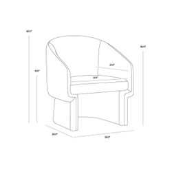 Sunpan Lauryn Lounge Chair - Merino Pearl