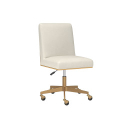 Sunpan Dean Office Chair - Brushed Brass - Meg Ivory