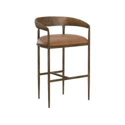 Sunpan Zanatta Barstool - Tan Leather Sunpan Zanatta Barstool - Tan Leather
