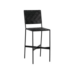 Sunpan Omari Barstool - Black Leather