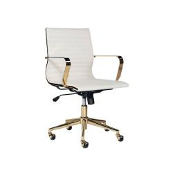 Sunpan Jessica Office Chair - Snow