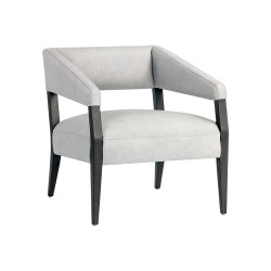 Sunpan Carlyle Lounge Chair - Saloon Light Grey Leather