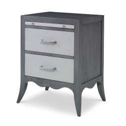 Ambella Home Beatrix Nightstand - Ash Grey - Linen