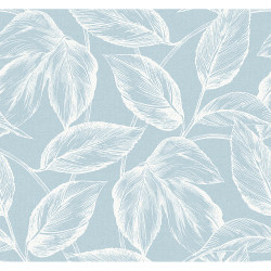 Seabrook Designs Beckett Sketched Leaves - Baby Blue