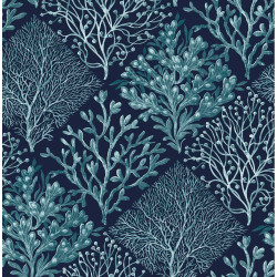 NextWall Seaweed - Teal & Navy Blue